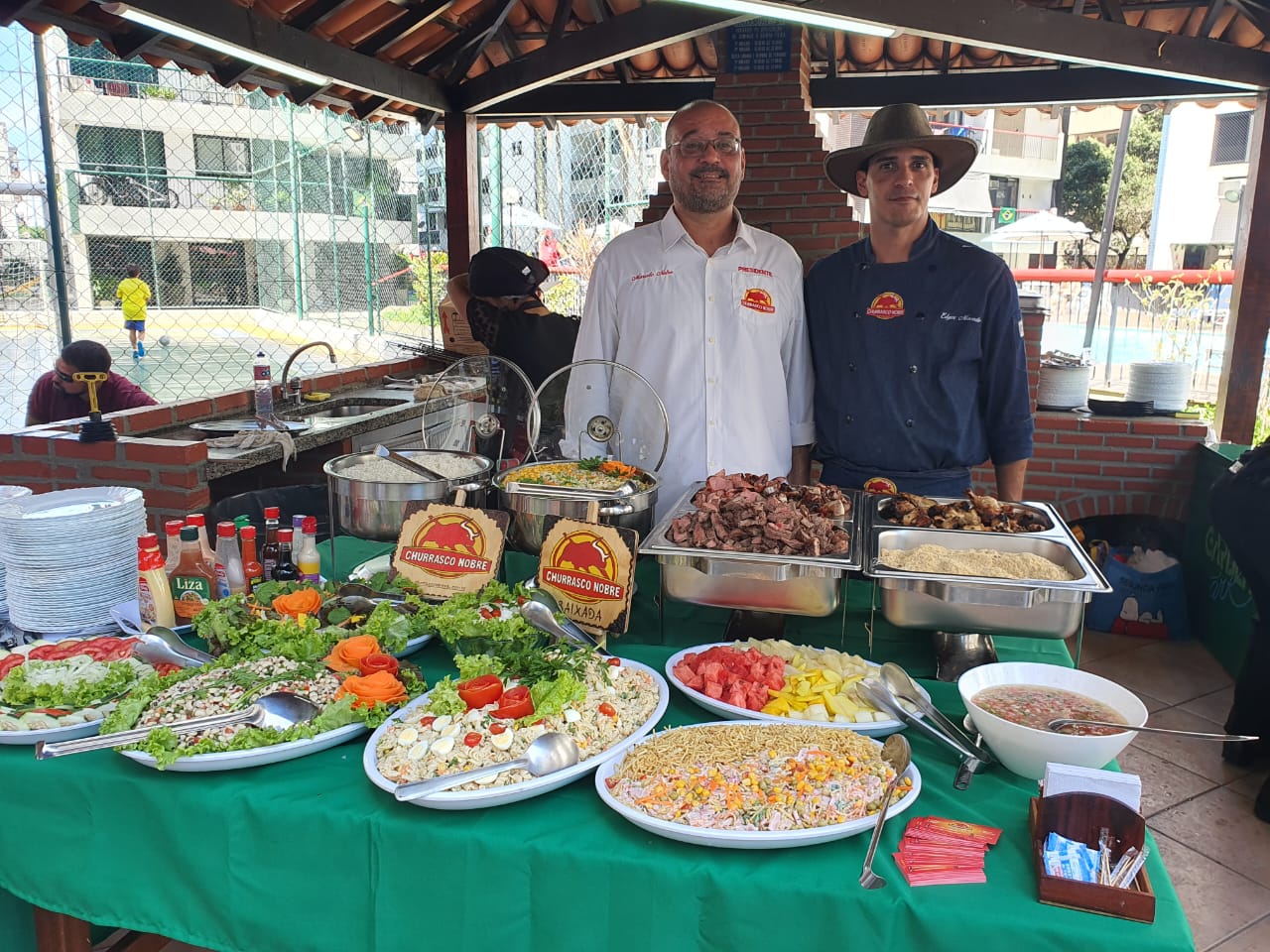 Equipe em evento premium